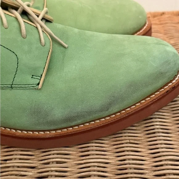Brooks Brothers Green Suede/Nubuc Goodyear Welted Mens Oxford Size 10D - Picture 6 of 12